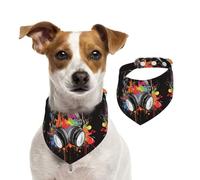 Bandanas d'été pour chiens, bandanas de style musical pour chien, lavables, réglables et triangulaires, bavoirs mignons pour chiens de taille moyenne et grande taille, chiots et chats de petite taille