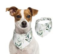 Bandanas d'été pour chiens, bandanas d'été lavables et réglables en forme de brindilles de verdure naturelle, bavoirs mignons pour chiens de taille moyenne et grande taille, chiots et chats, taille M