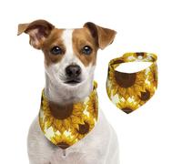 Bandanas d'été pour chiens, bandanas d'été lavables et réglables en forme de tournesol pour chiens de taille moyenne et grande taille, chiots et chats de petite taille
