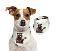 Bandanas d'été pour chiens, bandanas drôles pour chien raton laveur, lavables, réglables et triangulaires, bavoirs mignons pour chiens de taille moyenne et grande taille, chiots et chats de petite
