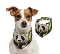 Bandanas d'été pour chiens, bandanas en bambou et en bambou, lavables et réglables, bavoirs triangulaires mignons pour chiens de taille moyenne et grande taille, chiots et chats, taille L