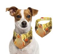 Bandanas d'été pour chiens, bandanas en forme de poule pour chien, bandanas lavables et réglables triangulaires pour chiens de taille moyenne et grande taille, chiots et chats de petite taille