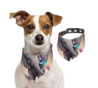 Bandanas d'été pour chiens, bandanas en forme d'éléphant de dessin animé, lavables, réglables et triangulaires, bavoirs mignons pour chiens de taille moyenne et grande taille, chiots et chats de
