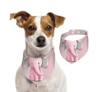 Bandanas d'été pour chiens, bandanas en forme d'éléphant rose, lavables, réglables et triangulaires, bavoirs mignons pour chiens de taille moyenne et grande taille, chiots et chats, taille M