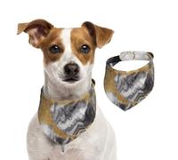 Bandanas d'été pour chiens - Bandanas en marbre noir et blanc - Lavable et réglable - Bavoirs triangulaires mignons pour chiens de taille moyenne et grande - Chiots et chats - Taille L