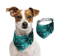 Bandanas d'été pour chiens, bandanas gris bleu sarcelle, fleur, papillon, bandanas pour chien, bandana lavable et réglable en forme de triangle pour animaux de compagnie mignons pour chiens de taille