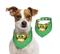 Bandanas d'été pour chiens, bandanas intelligents verts pour chiens, lavables, réglables, triangulaires, bavoirs mignons pour chiens de taille moyenne et grande taille, chiots et chats, taille L
