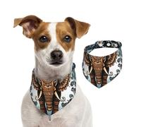 Bandanas d'été pour chiens, bandanas lavables et réglables avec motif d'éléphant, bavoirs triangulaires mignons pour chiens de taille moyenne et grande taille, chiots et chats, taille M