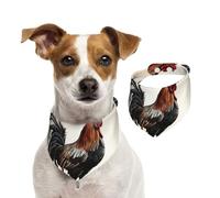 Bandanas d'été pour chiens, bandanas lavables et réglables en forme de coq pour chiens et chats de taille moyenne et grande
