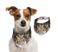 Bandanas d'été pour chiens - Bandanas lavables et réglables en forme de loup - Bavoirs triangulaires mignons pour chiens de taille moyenne et grande - Chiots et chats - Taille M