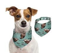 Bandanas d'été pour chiens, bandanas lavables et réglables en forme de loutre, bavoirs triangulaires mignons pour chiens de taille moyenne et grande taille, chiots et chats de petite taille