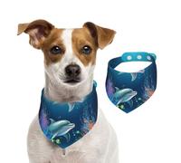 Bandanas d'été pour chiens - Bandanas lavables et réglables pour chiens - Bavoirs triangulaires mignons pour chiens de taille moyenne et grande - Chiots et chats - Taille S