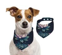 Bandanas d'été pour chiens, bandanas magiques à motif floral lotus pour chien, lavables, réglables et triangulaires, bavoirs mignons pour chiens de taille moyenne et grande taille, chiots et chats de