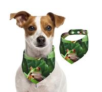 Bandanas d'été pour chiens, bandanas mignons grenouille pour chien, lavables, réglables et triangulaires, bavoirs mignons pour chiens de taille moyenne et grande taille, chiots et chats de petite