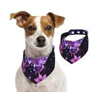 Bandanas d'été pour chiens, bandanas mignons violets pour chiens, lavables, réglables, triangulaires, bavoirs mignons pour animaux de compagnie pour chiens de taille moyenne et grande taille, chiots