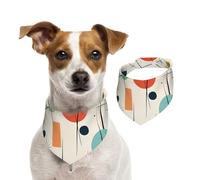 Bandanas d'été pour chiens - Bandanas modernes du milieu du siècle - Lavables et réglables - Bavoirs triangulaires mignons pour chiens de taille moyenne et grande - Chiots et chats - Taille M