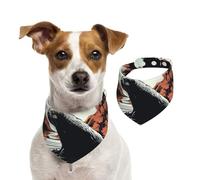 Bandanas d'été pour chiens, bandanas noirs en forme de castor, lavables, réglables et triangulaires, bavoirs mignons pour chiens de taille moyenne et grande taille, chiots et chats, taille M