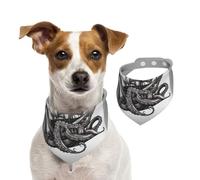 Bandanas d'été pour chiens, bandanas noirs et blancs en forme de pieuvre et de bateau, lavables, réglables, triangulaires, bavoirs mignons pour animaux de compagnie pour chiens de taille moyenne et