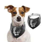 Bandanas d'été pour chiens, bandanas noirs et blancs, lavables et réglables en forme de triangle pour chiens de taille moyenne et grande taille, chiots et chats, taille M
