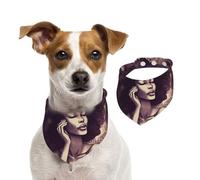 Bandanas d'été pour chiens, bandanas noirs pour femmes, bandanas lavables et réglables en forme de triangle pour chiens de taille moyenne et grande taille, chiots et chats, taille M