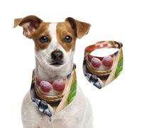Bandanas d'été pour chiens, bandanas pour chien, bandanas lavables et réglables en forme de tartelettes sucrées, bavoirs triangulaires mignons pour chiens et chats de taille moyenne et grande