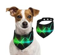 Bandanas d'été pour chiens, bandanas pour chien, bandanas lavables et réglables en forme de vagues sonores pour chiens de taille moyenne et grande taille