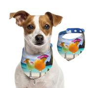 Bandanas d'été pour chiens - Bandanas pour chien - Lavable et réglable - Bavoirs triangulaires mignons pour chiens de taille moyenne et grande - Chiots et chats - Taille S
