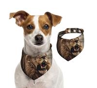 Bandanas d'été pour chiens, bandanas pour chien lion en colère, lavables, réglables, triangulaires, bavoirs mignons pour animaux de compagnie pour chiens de taille moyenne et grande taille, chiots et
