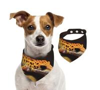 Bandanas d'été pour chiens, bandanas pour chien, motif léopard, petit gecko, lavables, réglables et triangulaires, bavoirs mignons pour chiens de taille moyenne et grande taille, chiots et chats
