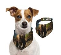Bandanas d'été pour chiens, bandanas pour chien, ours marron, lavables, réglables, triangulaires, bavoirs mignons pour animaux de compagnie pour chiens de taille moyenne et grande taille, chiots et