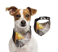 Bandanas d'été pour chiens, bandanas pour chiens avec drapeau américain et aigle, lavables, réglables, triangulaires, bavoirs mignons pour chiens de taille moyenne et grande taille, chiots et chats