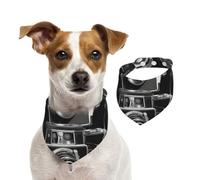 Bandanas d'été pour chiens, bandanas rétro cool, collection appareil photo, bandanas lavables et réglables pour chien, écharpe triangulaire, bavoirs mignons pour chiens de taille moyenne et grande
