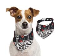 Bandanas d'été pour chiens, bandanas roses et squelettes pour chien, lavables, réglables, triangulaires, bavoirs mignons pour chiens de taille moyenne et grande taille, chiots et chats, taille L