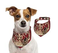 Bandanas d'été pour chiens, bandanas rouges lavables et réglables pour chiens de taille moyenne et grande taille, chiots et chats, taille M