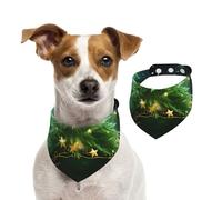 Bandanas d'été pour chiens, bandanas verts motif sapin de Noël pour chien, lavable, réglable, triangulaire, bavoirs mignons pour chiens de taille moyenne et grande taille, chiots et chats, taille M