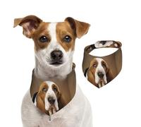 Bandanas d'été pour chiens basset hound - Lavables et réglables - Triangle - Bavoirs mignons pour animaux de compagnie - Pour chiens de taille moyenne et grande - Chiots et chats - Taille M