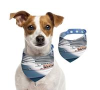 Bandanas d'été pour chiens, bateaux de croisière, bandanas pour chien, lavables, réglables, triangulaires, bavoirs mignons pour chiens de taille moyenne et grande taille, chiots et chats, taille M