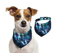Bandanas d'été pour chiens - Beau papillon - Bandana lavable et réglable - Triangle - Bavoirs mignons pour animaux de compagnie - Pour chiens de taille moyenne et grande - Chiots et chats - Taille L