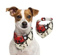 Bandanas d'été pour chiens, beaux bandanas en forme de coccinelle, lavables, réglables et triangulaires, bavoirs mignons pour chiens de taille moyenne et grande taille, chiots et chats de petite