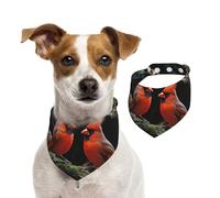 Bandanas d'été pour chiens, cardinaux, oiseaux, faune, bandanas pour chien sauvage, bandanas lavables et réglables en forme de triangle bavoirs mignons pour animaux de compagnie pour chiens de taille