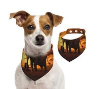 Bandanas d'été pour chiens, coucher de soleil, parent-enfant, éléphant pour chien, bandanas lavables et réglables triangulaires pour chiens de taille moyenne et grande taille