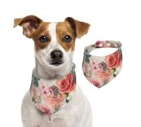 Bandanas d'été pour chiens, couleur pâle, mélange de roses délavées, bandanas lavables et réglables triangulaires pour chiens de taille moyenne et grande taille, chiots et chats, taille M