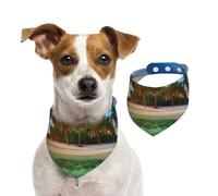 Bandanas d'été pour chiens des îles étrangères, lavables, réglables et triangulaires, bavoirs mignons pour chiens de taille moyenne et grande taille, chiots et chats de petite taille