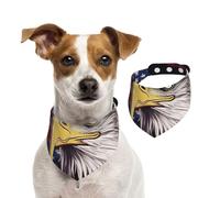 Bandanas d'été pour chiens - Drapeau américain - Bandana lavable et réglable - Triangle - Bavoirs mignons pour chiens de taille moyenne et grande - Chiots et chats - Taille S