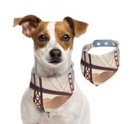 Bandanas d'été pour chiens Golden Gate Bridge - Lavables et réglables - Bavoirs triangulaires mignons pour chiens de taille moyenne et grande - Chiots et chats - Taille S