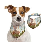 Bandanas d'été pour chiens, jolis bandanas pour chien corgi, lavables, réglables, triangulaires, bavoirs mignons pour chiens de taille moyenne et grande taille, chiots et chats, taille L