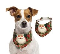 Bandanas d'été pour chiens - Lavable et réglable - Motif couronne de Père Noël - Bavoirs mignons pour animaux de compagnie - Pour chiens de taille moyenne et grande - Chiots et chats de petite taille
