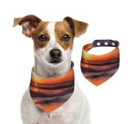 Bandanas d'été pour chiens - Lavables et réglables - Motif lever du soleil - Bavoirs mignons pour animaux de compagnie - Pour chiens de taille moyenne et grande - Chiots et chats - Taille M