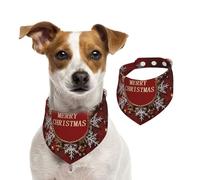 Bandanas d'été pour chiens « Merry Christmas Too » - Bandanas lavables et réglables en forme de triangle - Bavoirs mignons pour animaux de compagnie - Pour chiens de taille moyenne et grande - Chiots