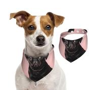 Bandanas d'été pour chiens mignons bandanas noirs lavables et réglables en triangle pour chiens de taille moyenne et grande taille, chiots et chats de petite taille